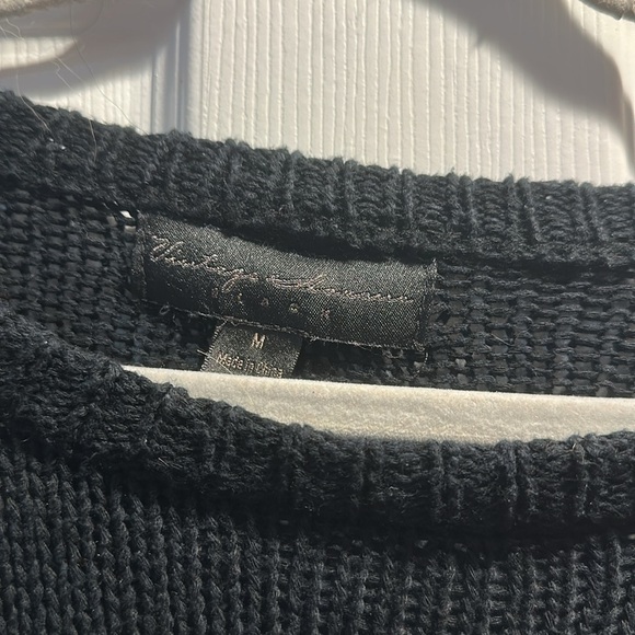 Vintage Havana Oversized Loose Knit Off Shoulder Skull Sweater M Skeleton - Picture 2 of 6